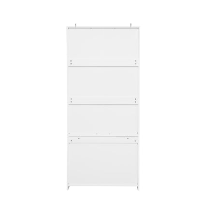 Weißer Aufbewahrungsschrank mit Schnitzmuster – Boho-Garderobenschrank mit Rattangeflecht, 3 Schubladen und Kleiderstange aus Aluminiumlegierung – ideal für Wohnzimmer, Schlafzimmer, Büro oder Arbeits