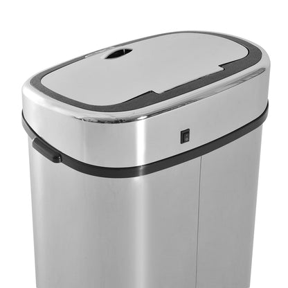 Mülleimer  Automatik Abfalleimer mit Sensor, Küche, Edelstahl, Silber, 68L