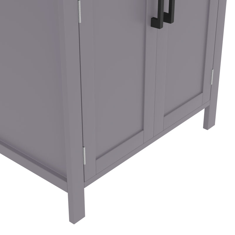 Bodenstehender Badezimmerschrank mit Waschbecken,Waschtisch,Volllackierung, integriertes Keramik Waschbecken,Grau