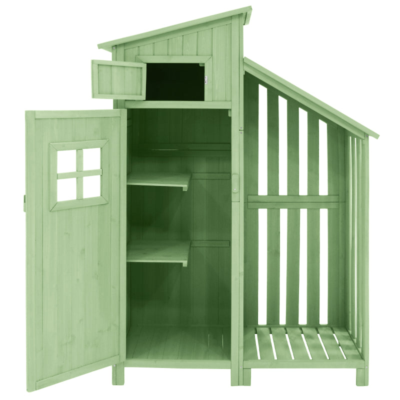 Gerätehaus Gartenschrank Geräteschuppen Geräteschrank, BxT: 124x46 cm,BxTxH:124x46x174cm, auch für kleine Gärten geeignet,Grün, (Holzhütte, 1 St., Gartenhaus)
