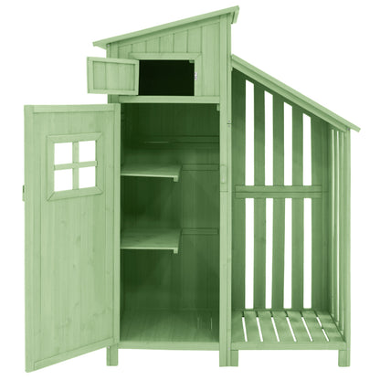 Gerätehaus Gartenschrank Geräteschuppen Geräteschrank, BxT: 124x46 cm,BxTxH:124x46x174cm, auch für kleine Gärten geeignet,Grün, (Holzhütte, 1 St., Gartenhaus)