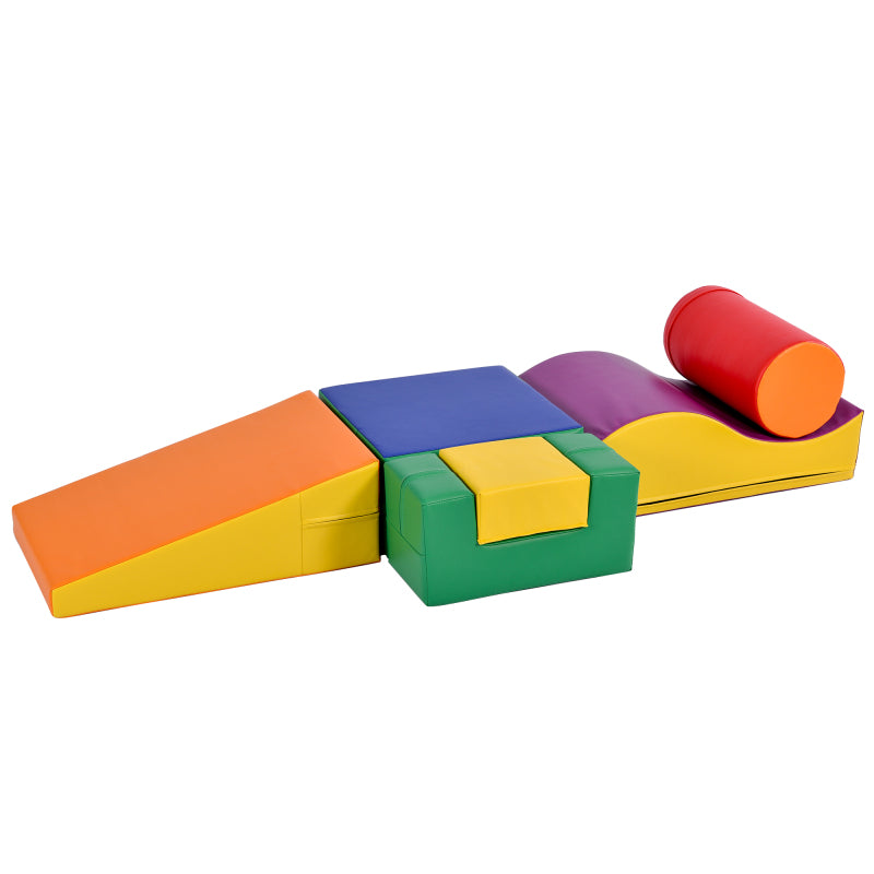 6 TLG Riesenbausteine zum Toben & Klettern Großbausteine für Kinder. Treppe und Rutsche für Kinder - Spielzeug zum Klettern, Rutschen und Krabbeln. im Vorschulalter & Babys Softbausteine, bunt.