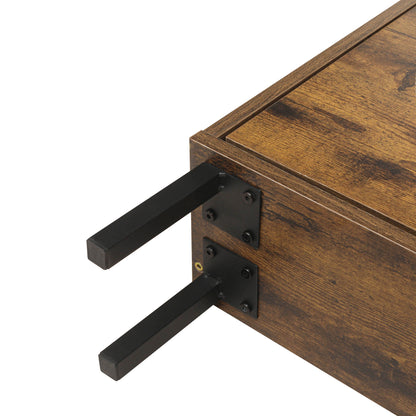 Schuhschrank mit zwei Türen, austauschbaren halbrunden Türfronten und Rattan-Oberfläche, geeignet für den Eingangsbereich und andere Szenen, Vintage-Braun