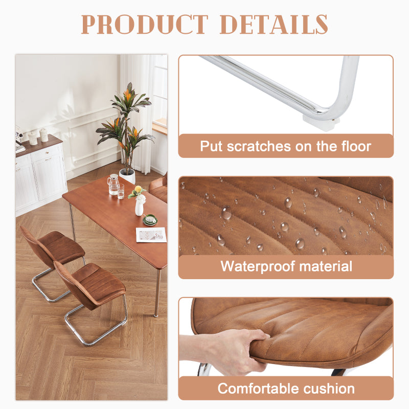Sorgfältig ausgewählte Küche Wohnzimmer Esszimmer Stühle aus Kunstleder Material für leichtere Wartung! (Satz von 2)