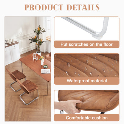 Sorgfältig ausgewählte Küche Wohnzimmer Esszimmer Stühle aus Kunstleder Material für leichtere Wartung! (Satz von 2)