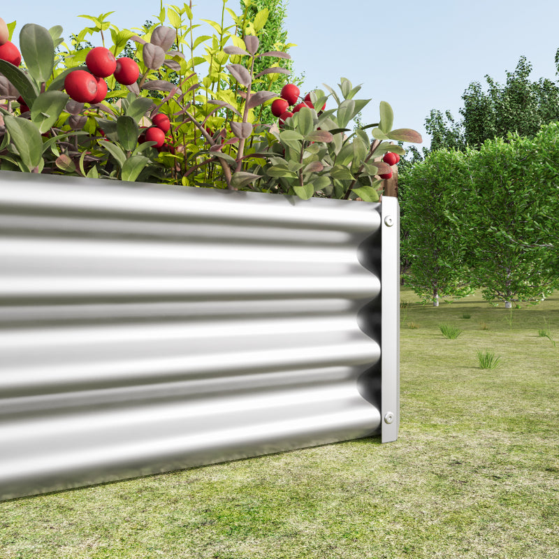 Hochbeet Metall Pflanzenbeet, Hochbeete für Garten aus robustem Stahlblech mit stabilem Design, Rostschutz und Langer Haltbarkeit, Hochbeet Bausatz ohne Boden, Ideal für Gemüse, Kräuter & Blumen Anthr