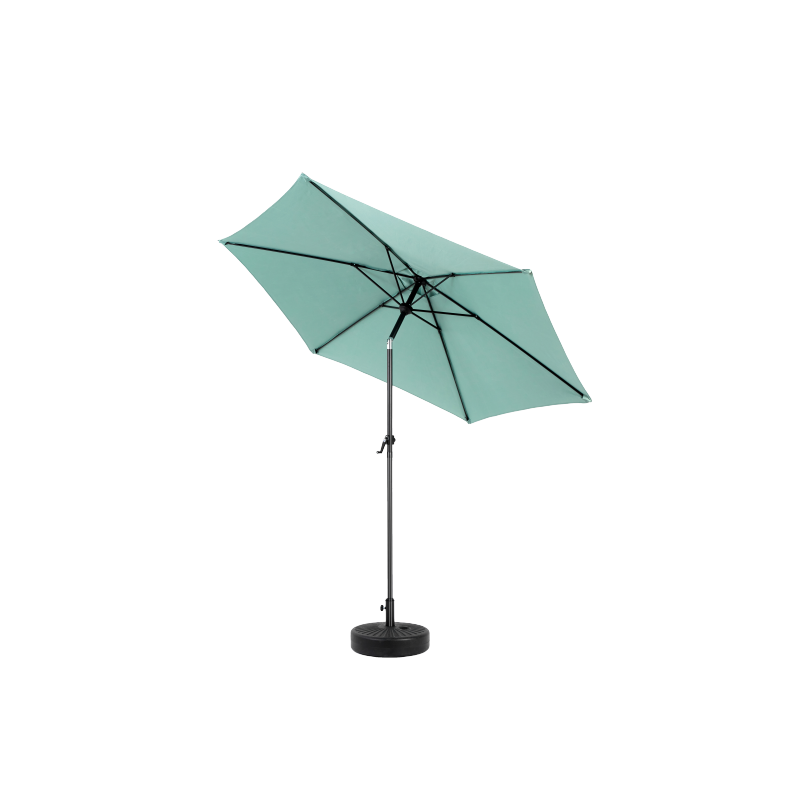 14.8 Ft Double Sided Outdoor Umbrella Rectangular Large with Crank (Light Green)(No Base)