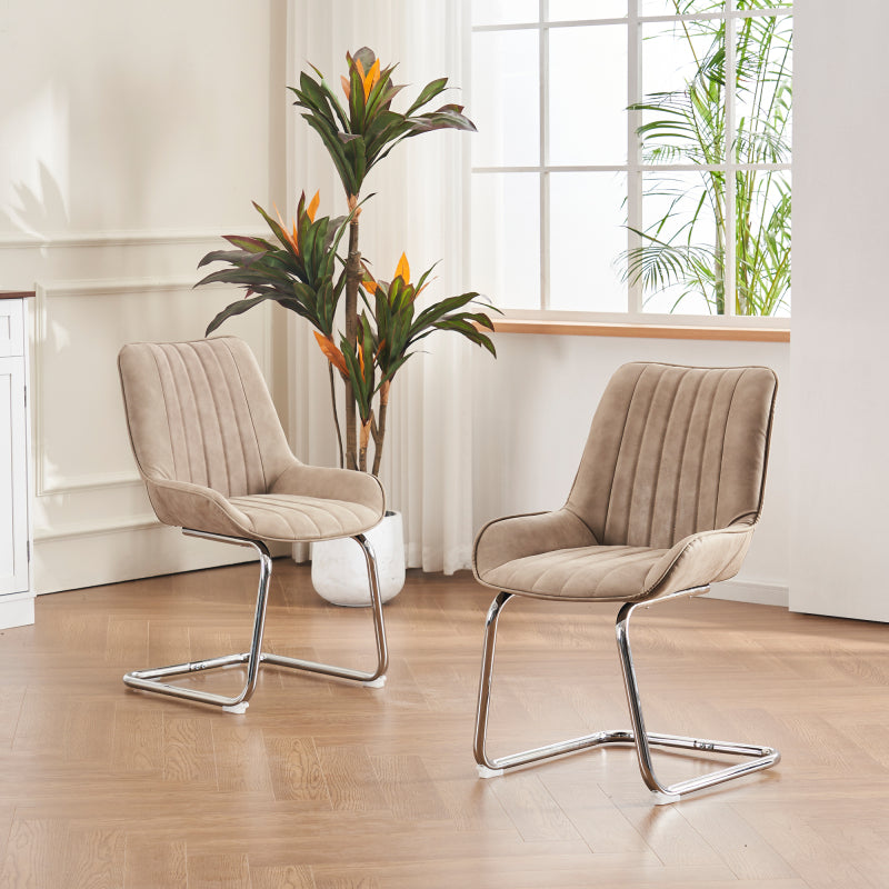 Sorgfältig ausgewählte Küche Wohnzimmer Esszimmer Stühle aus Kunstleder Material für leichtere Wartung! (Satz von 2)