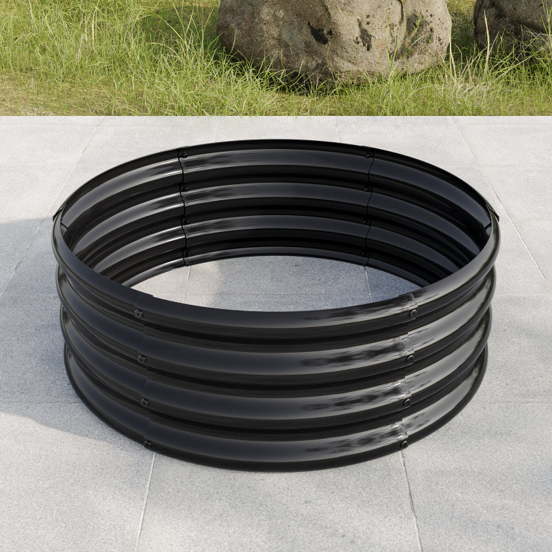 Verzinkt erhöhte Gartenbett, Pflanzer erhöhte Gartenbetten im Freien, Runde Freiheit erhöhte Gartenbetten für Gartenbau Gemüse, Früchte, Blumen