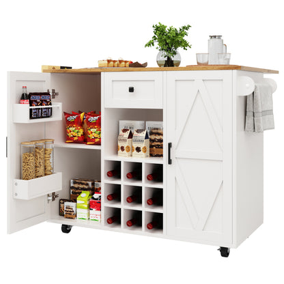 Moderne Kücheninsel, Küchenschrank, buffetschrank, Speisewagen mit Holzmaserung, buffetschrank, Multifunktionale Esstisch mit Speicherraum, Speisewagen mit Snackregalen und Stretchfunktionsschränken