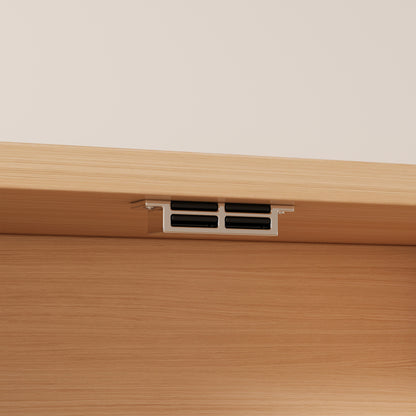 Computertisch,Regal-Schreibtisch,Schrankschreibtisch Arbeitstisch, Schrankschreibtisch,Weiß Natur 180cm