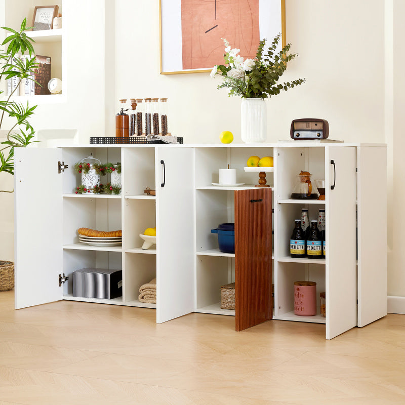 Sideboard Schrank freistehender Holzschrank Holzschrank Küche Zuhause Wohnzimmer weiß