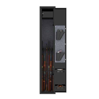 Gewehrschrank für 3 Langwaffen, Gewehrsafe für Gewehre und Pistolen, Schrotflinten-Safe, Schnellzugriff. Geeignet zur sicheren Aufbewahrung von Langwaffen und Schuss. H138 cm × B25 cm ×T25 cm