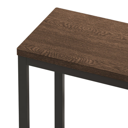 148CM Modern Design Kitchen Dining Table,Pub Table,Long Dining Table Set with 3 Stools;148CM Modernes Design Küche Esstisch,Kneipentisch,Langer Esstisch Set mit 3 Hockern,Einfache Montage,Dunkelbraun