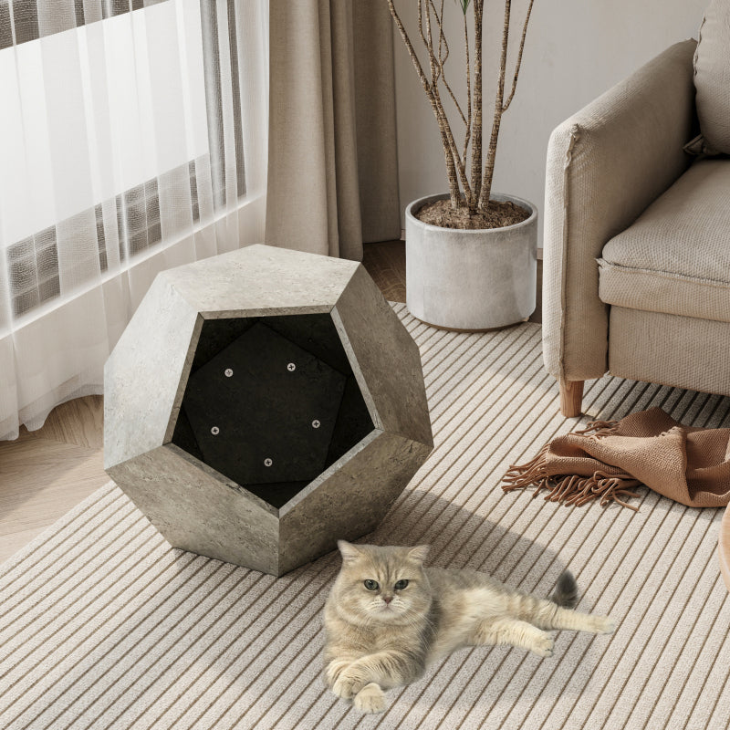 66CM Modern Pet Furniture Cat Carrier, Sofa Side Table, Planter MDF Multifunctional Furniture, Black Brown