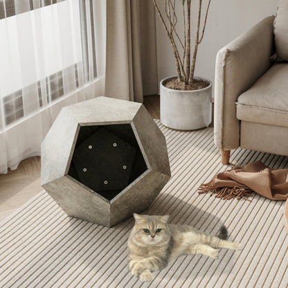 66CM Modern Pet Furniture Cat Carrier, Sofa Side Table, Planter MDF Multifunctional Furniture, Black Brown