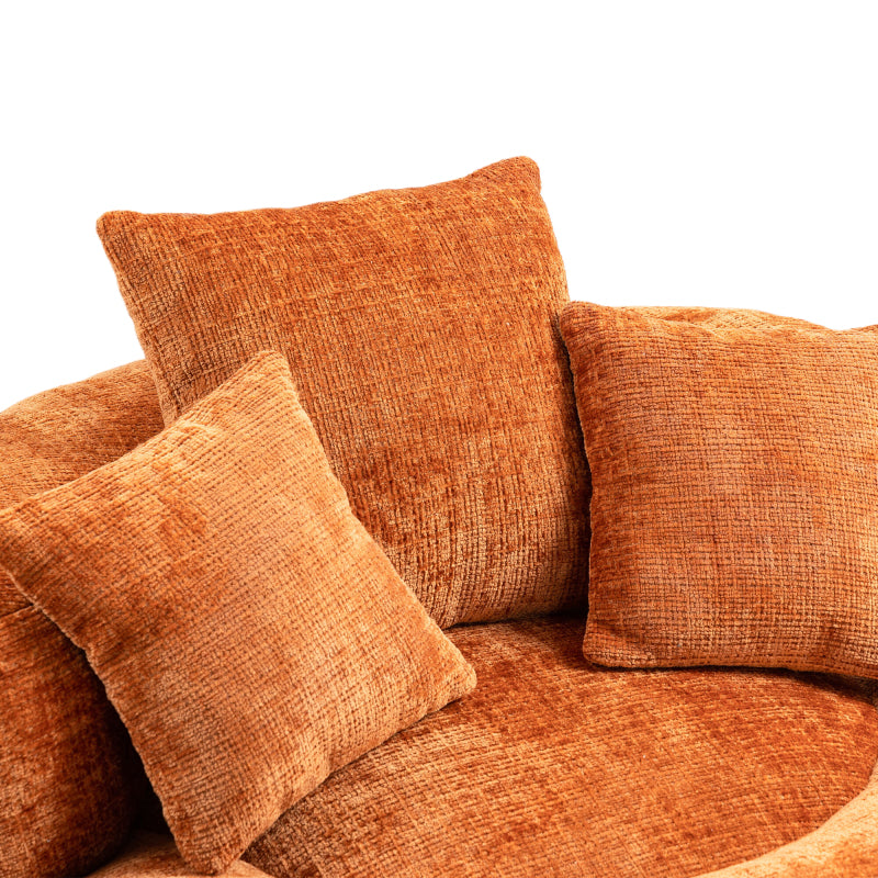 Lazy Sofa Durable Komfort Lounger hohen Rücken Sitzsack Stuhl Couch mit drei Kissen für Erwachsene und Kinder, Indoor & Outdoor, Single Gaming Sofa Stuhl für Schlafzimmer, Büro (Orange Chenille)