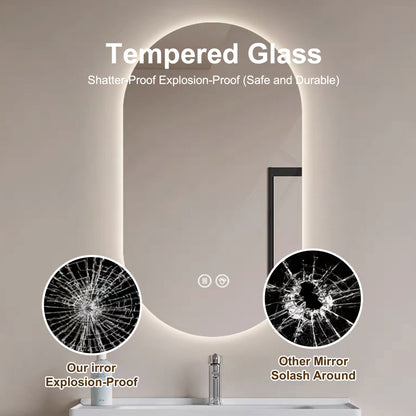 60*90cm Smart Wall Mounted LED Touch Screen Anti-fog Mirror Bathroom Mirror, Barber Shop Mirror