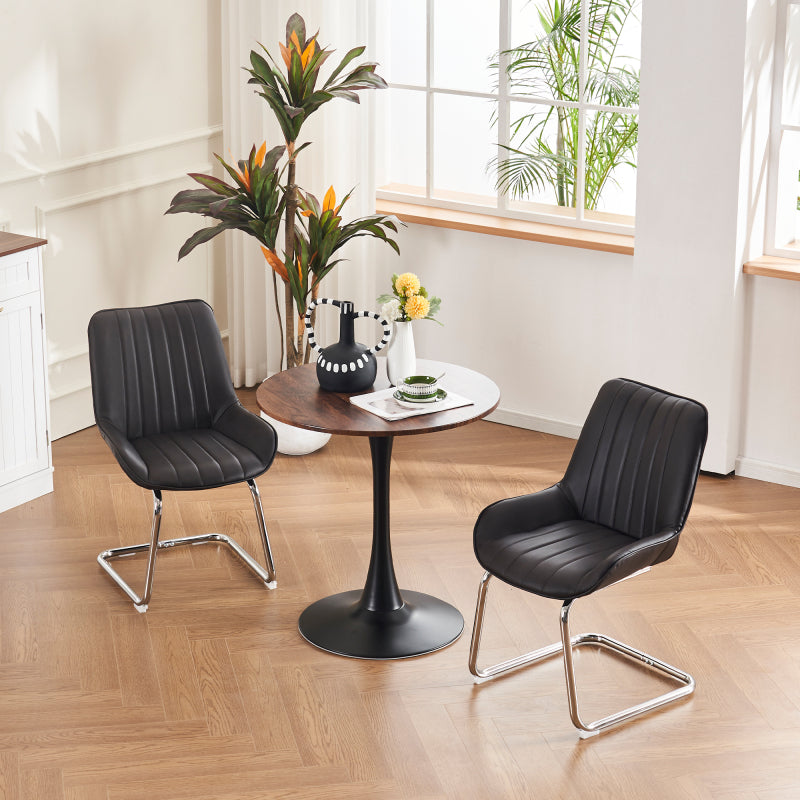 Sorgfältig ausgewählte Küche Wohnzimmer Esszimmer Stühle aus Kunstleder Material für leichtere Wartung! (Satz von 2)