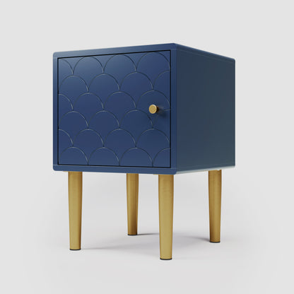 Nachttisch,Nachtschrank Beistelltisch,Marineblau, Sofatisch passend zu jedem Bett & Schlafzimmer - H50/B35/T35 cm